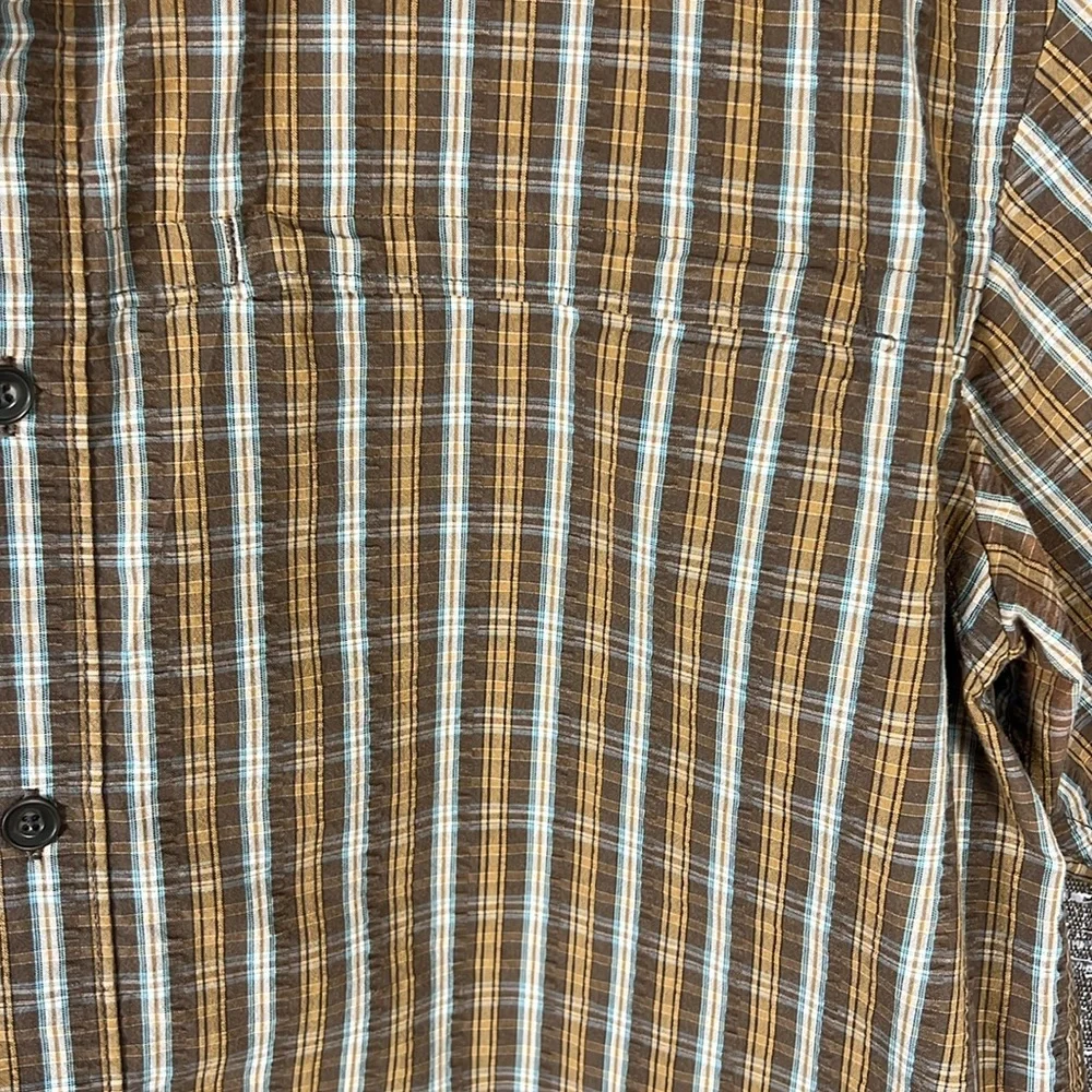 Vintage Columbia‎ Men's Causal Button Up Shirt Plaid BROWN